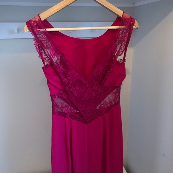BCBG Maxaria Karey Lace Back Long Gown /Dress - Picture 3 of 6